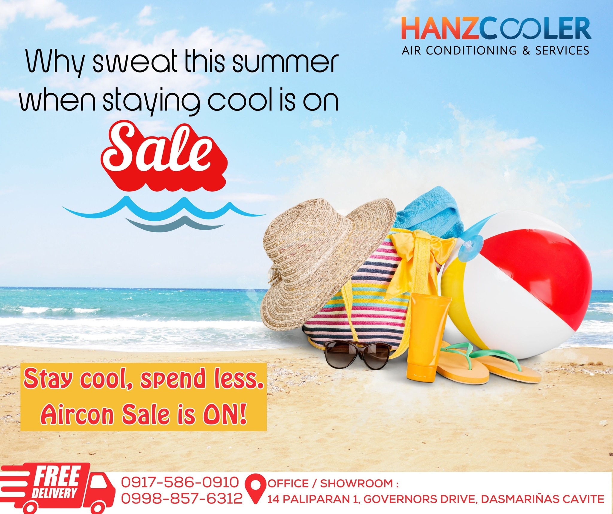 HanzCooler Airconditioning Supply Facebook ad: 𝐇𝐢𝐧𝐝𝐢 𝐤𝐚 𝐢𝐜𝐞 𝐜𝐫𝐞𝐚𝐦 𝐩𝐚𝐫𝐚 𝐦𝐚𝐭𝐮𝐧𝐚𝐰…