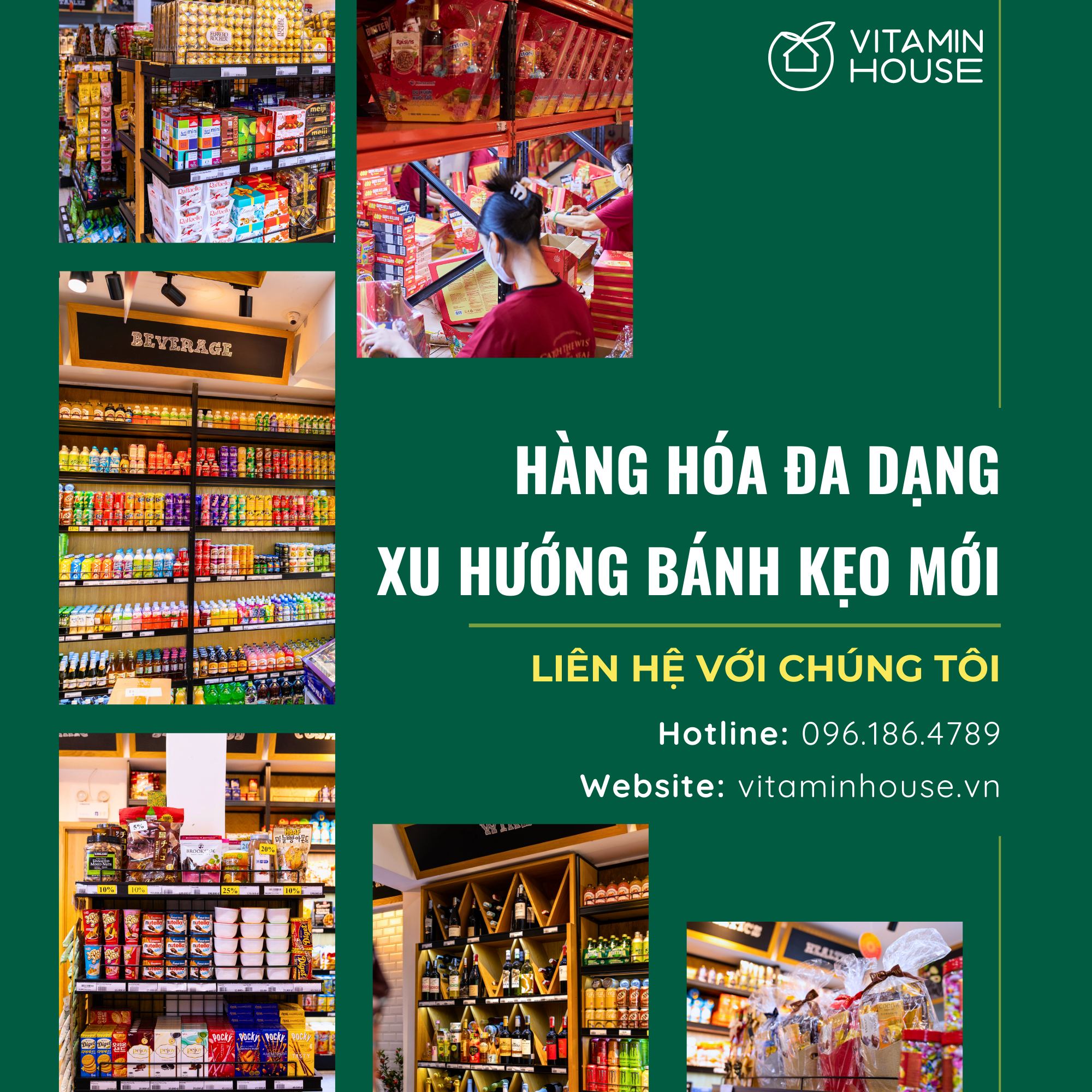 Vitamin House Facebook ad: MỞ MỚI CỬA HÀNG BÁNH KẸO RẤT DỄ