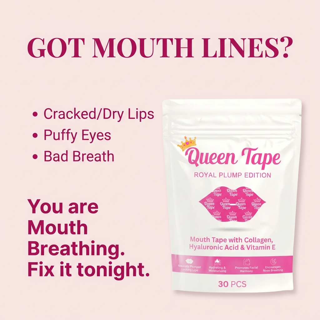 Queen Tape Facebook ad: The 2 in 1 Sleep & Beauty Upgrade