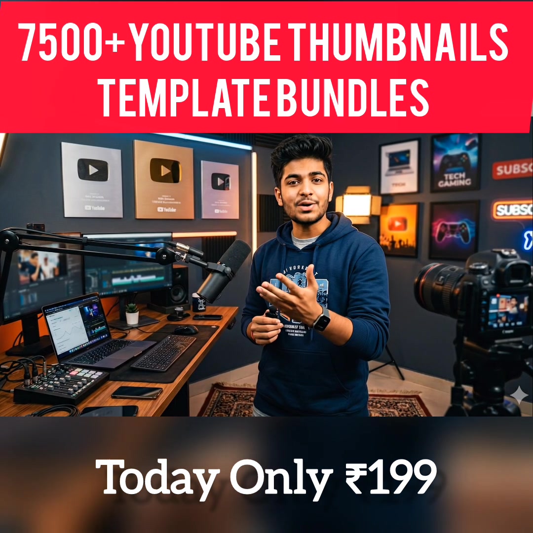 Digital Dukaan Pro Facebook ad: 7500+ YouTube Thumbnail Templates at Just ₹199