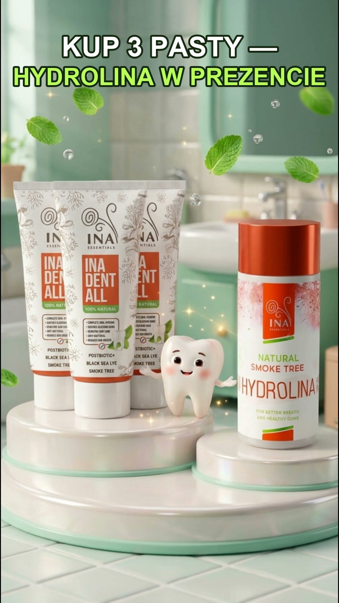 Kosmetyki Organiczne - InaEssentials.pl Facebook ad: KUP 3 PASTY, HYDROLINA W PREZENCIE