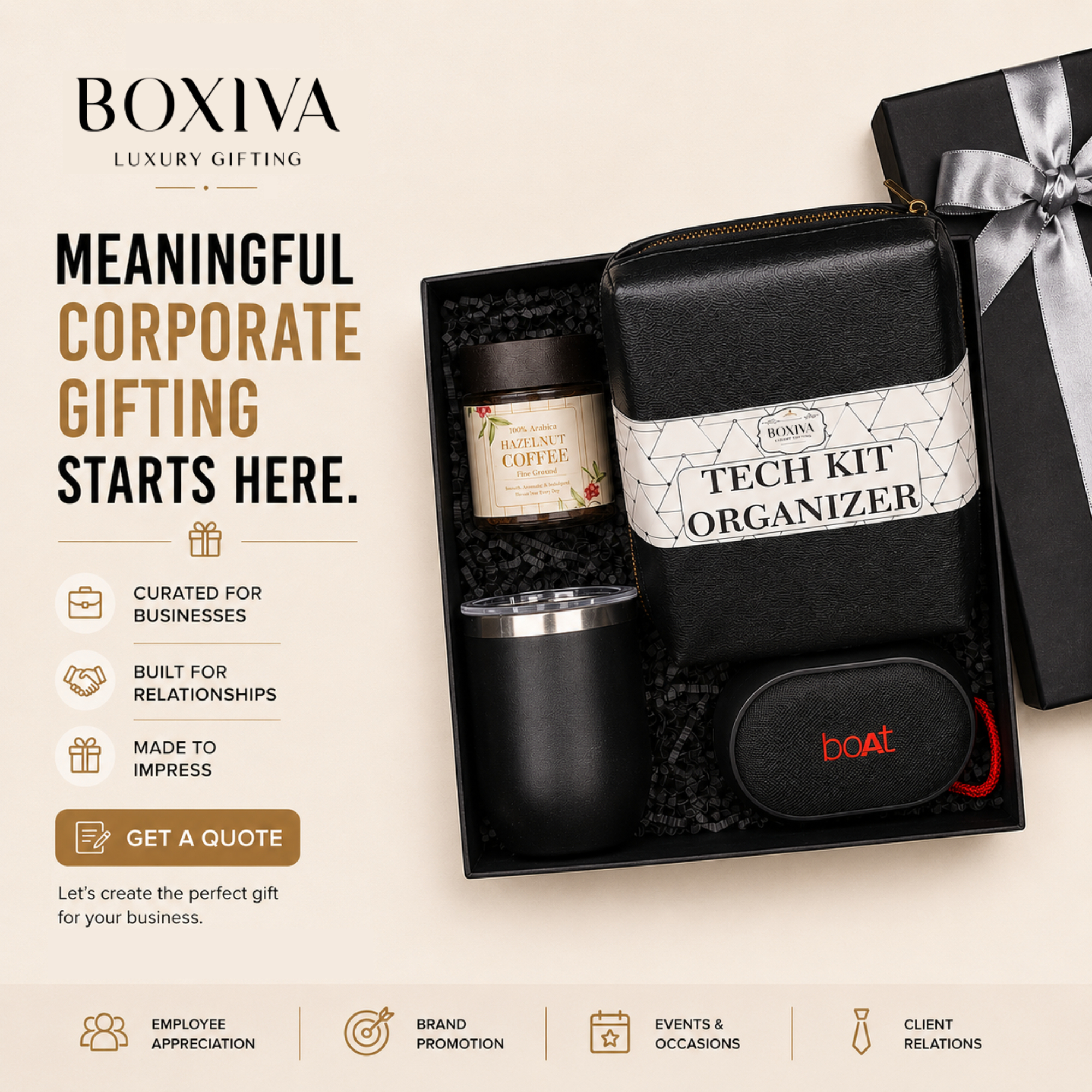 Boxiva Luxury Gifting Facebook ad: Luxury Corporate Gifts for Bangalore Businesses