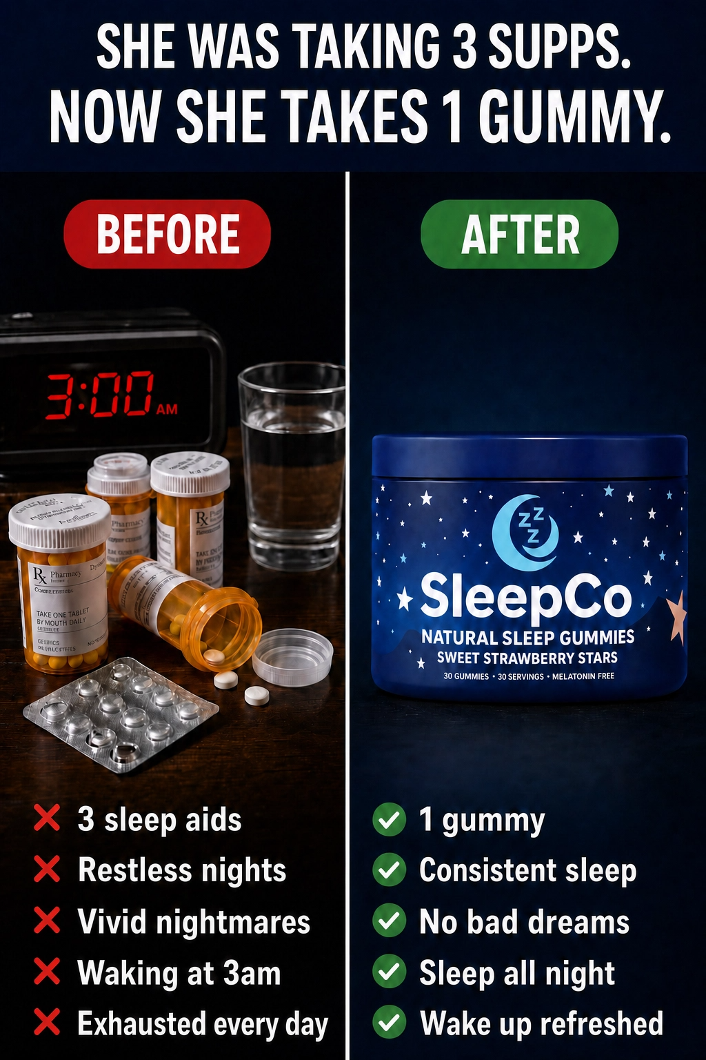 SleepCo Facebook ad