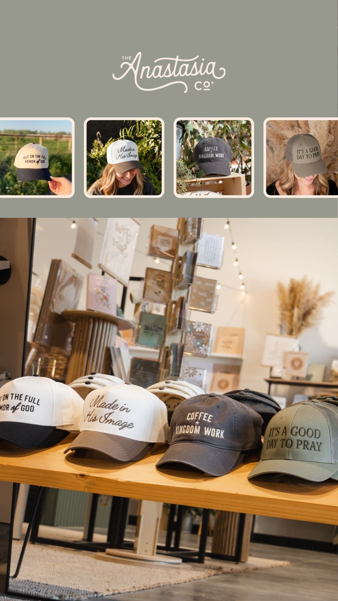 The Anastasia Co. Facebook ad: Your new everyday hat
