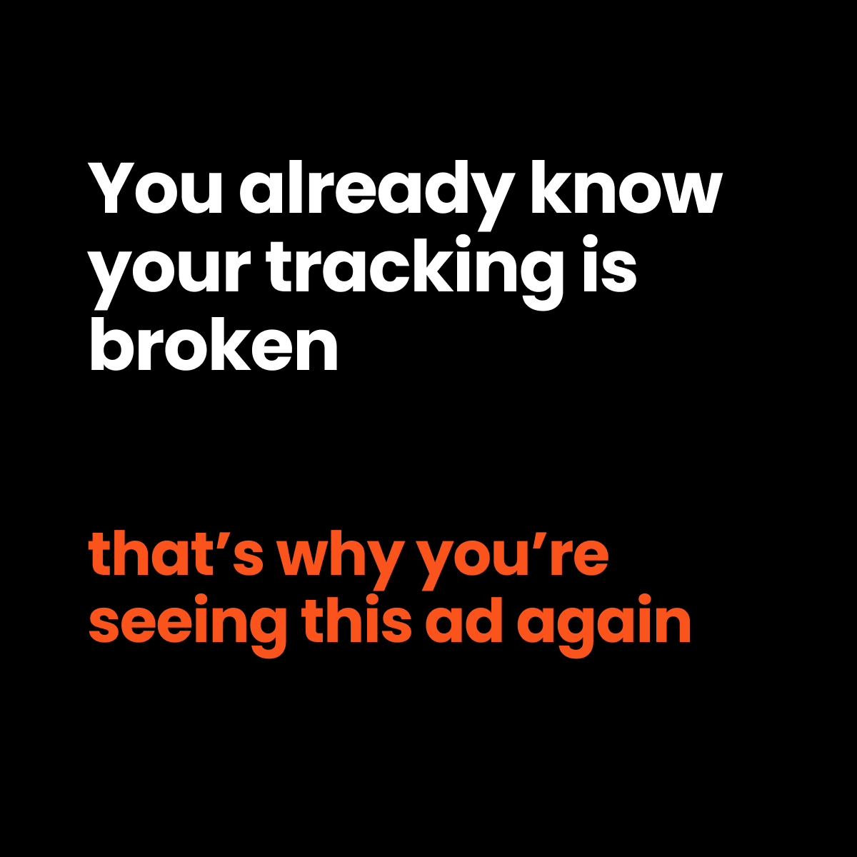 Tracklution Facebook ad