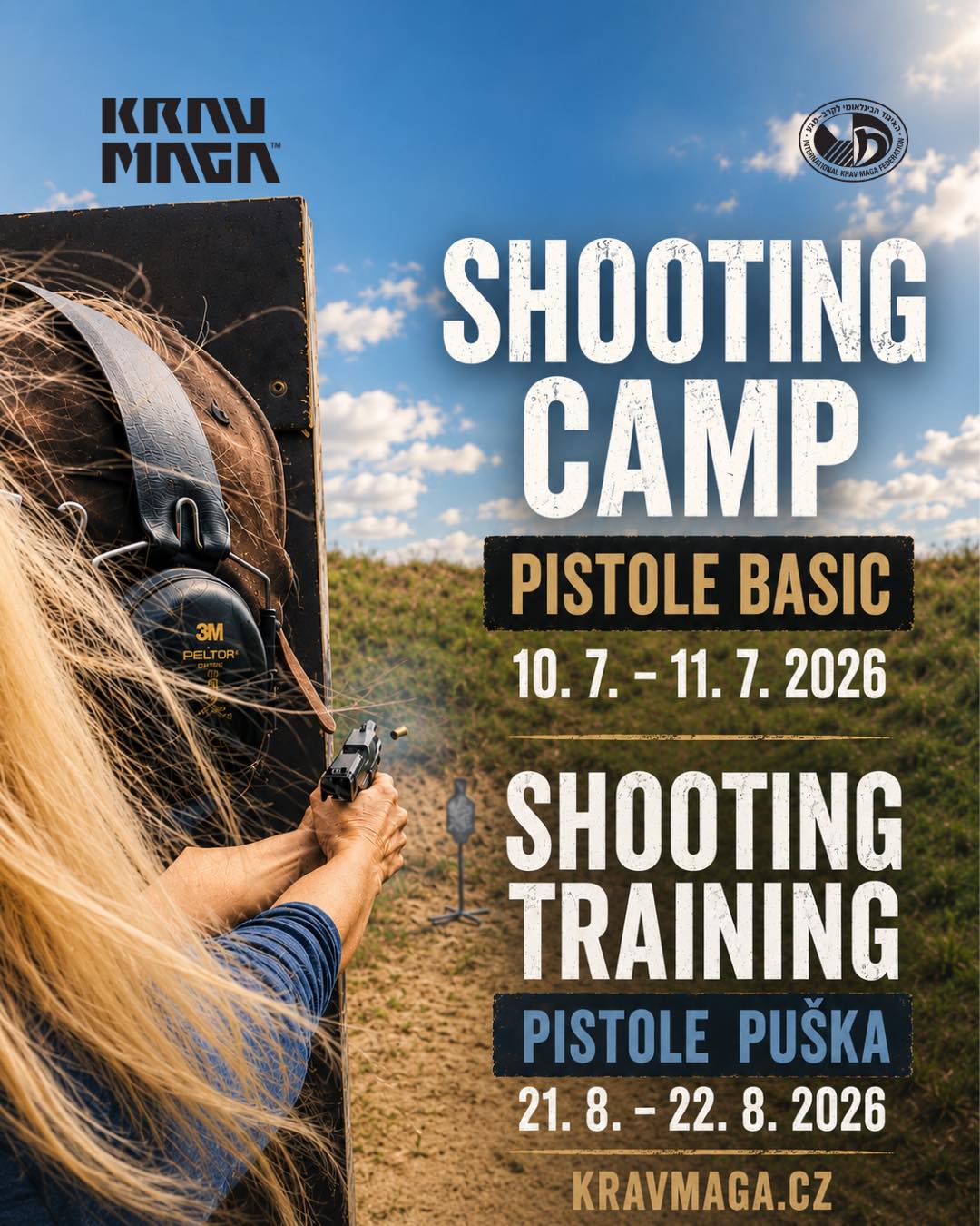 KRAV MAGA IKMF CZ Facebook ad: Shooting camp pistole basic 10.-11. 7. 2026