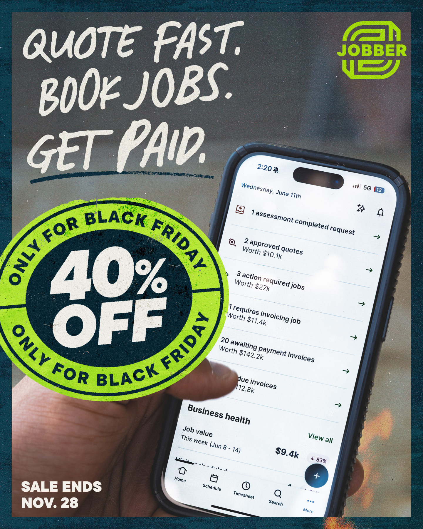 Jobber Facebook ad