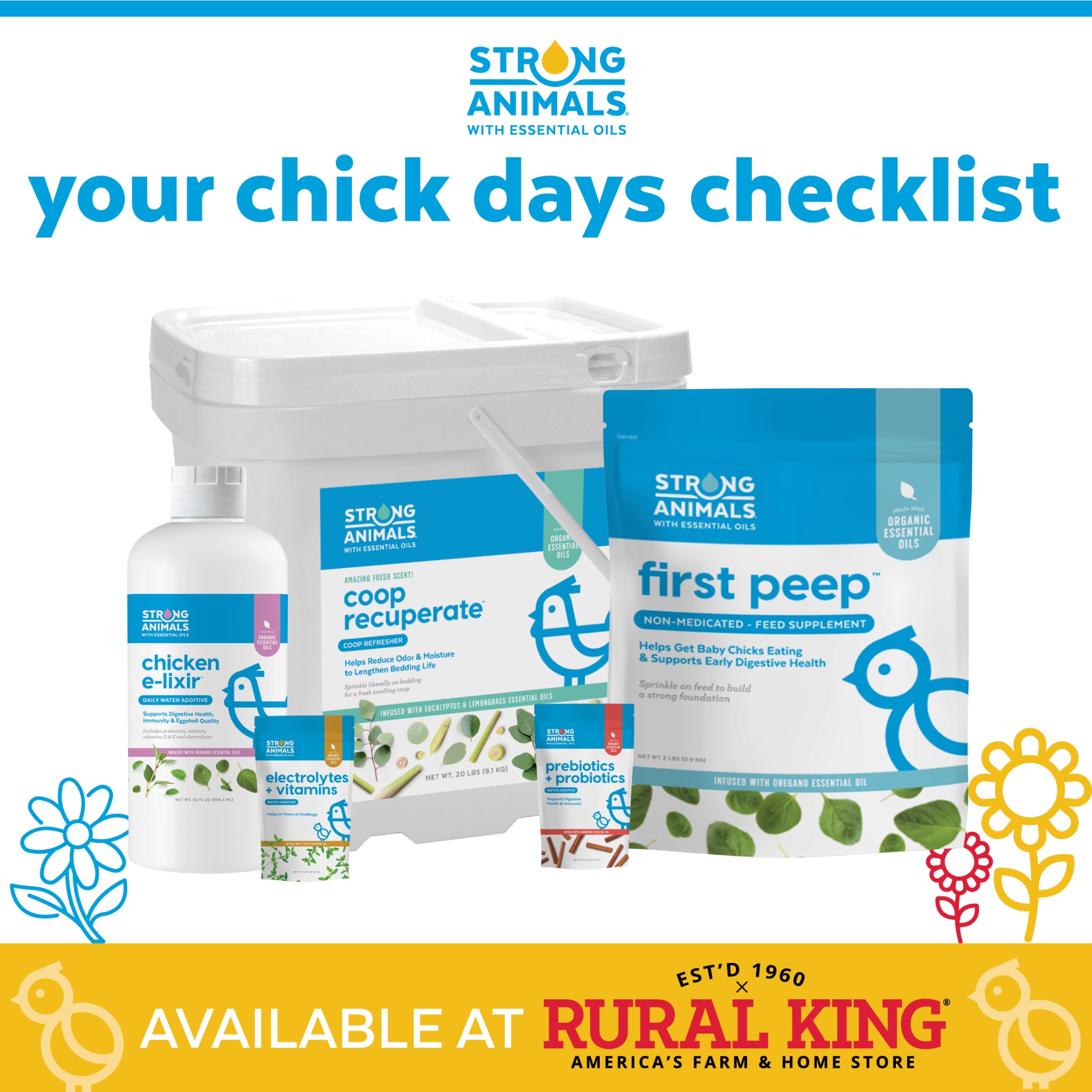 Strong Animals Chicken Essentials Facebook ad: Find everything you need for a healthy, happy…