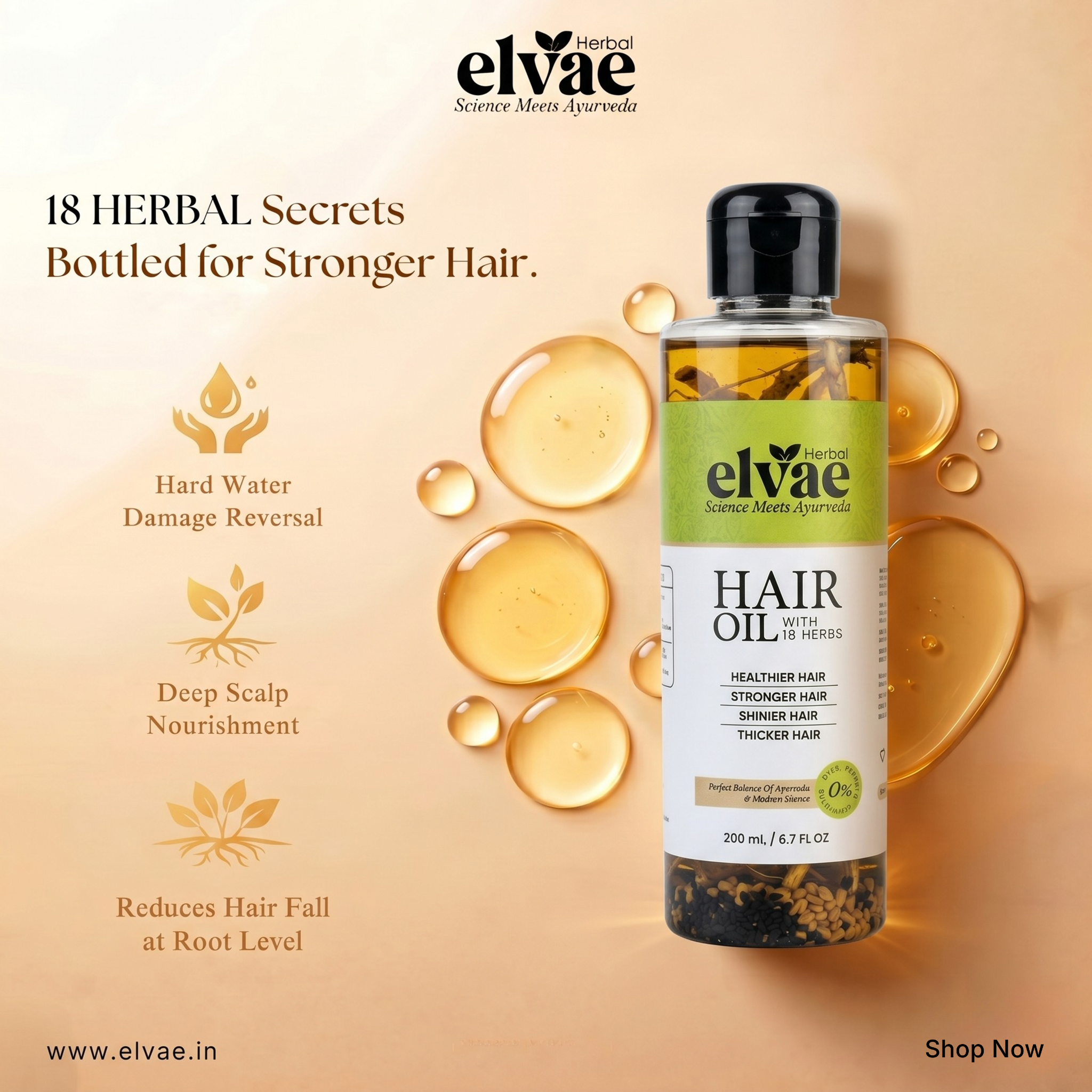 Elvae Herbal Facebook ad: Stop Hair Fall Now