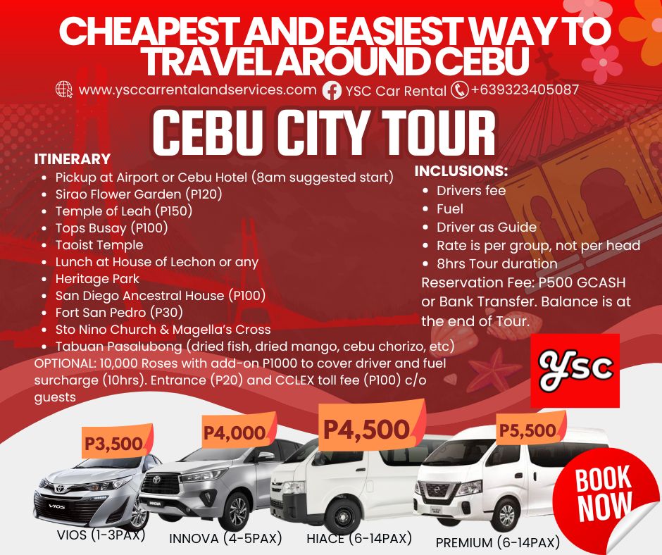 YSC CAR Rental Facebook ad: The CHEAPEST and EASIEST way to travel around…