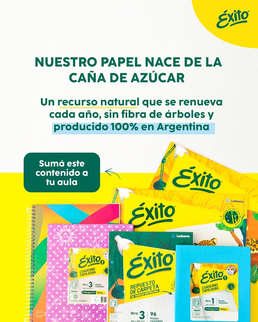 Comunidad Éxito Facebook ad: Lo que usan en el aula también enseña