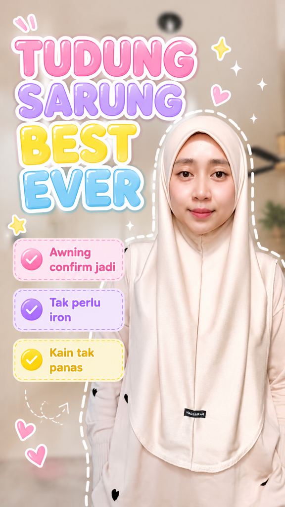 Tips Jimat Facebook ad: Tudung sarung serloom pleated…