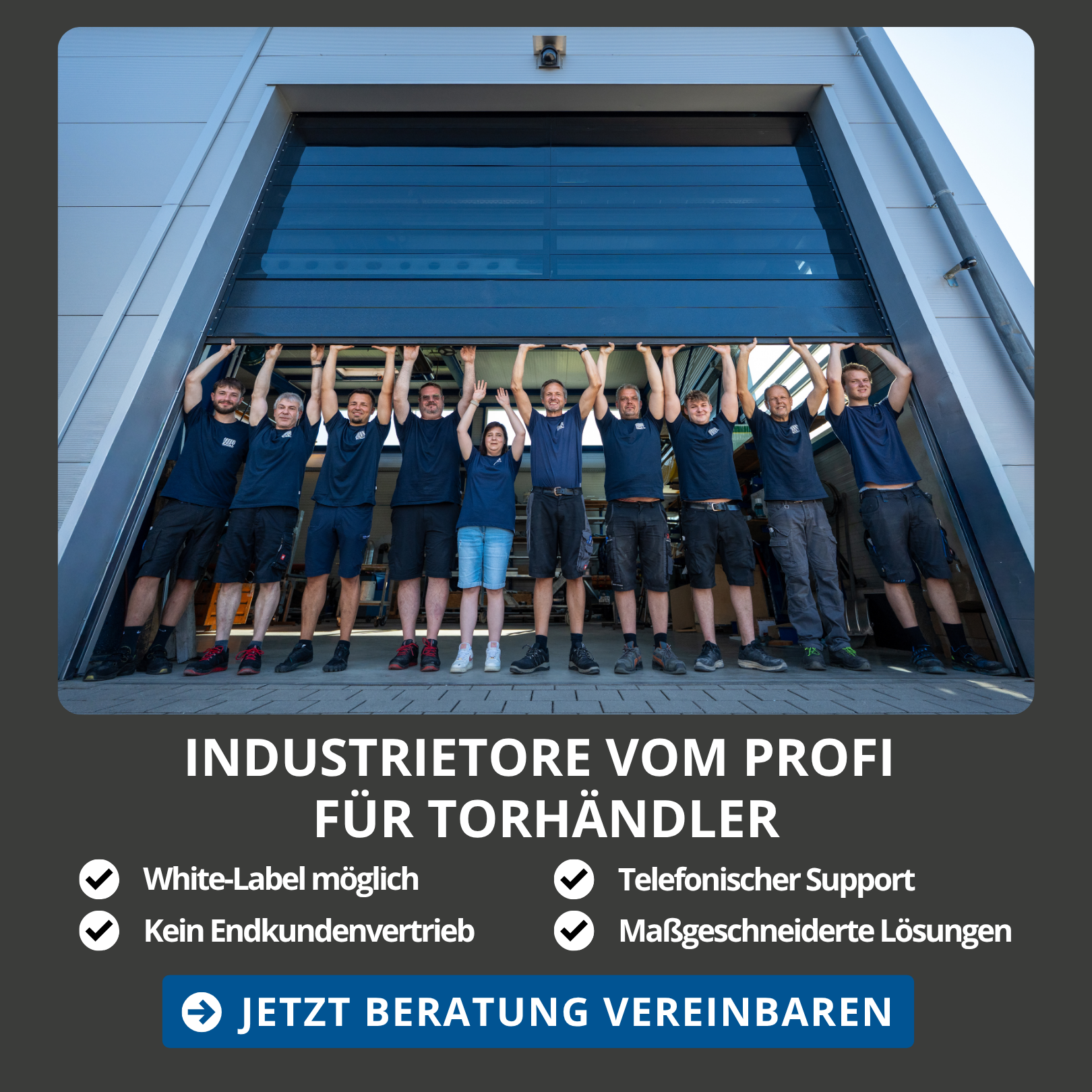ERET-Tortechnik GmbH Facebook ad: Industrietore für Fachhändler
