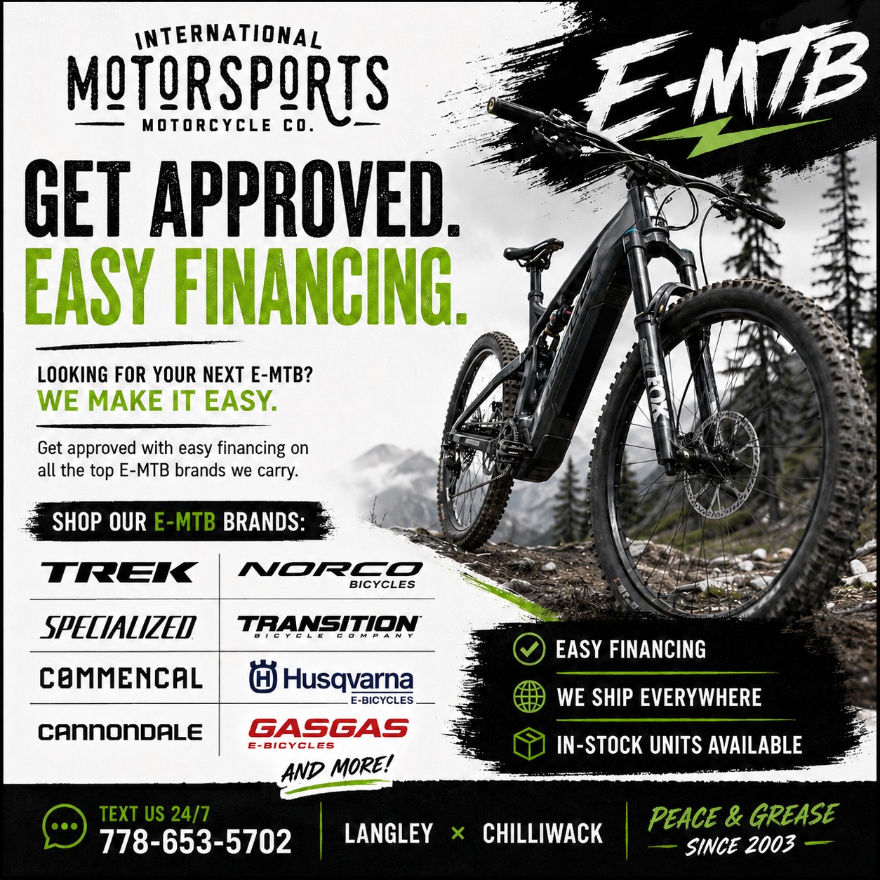 International Motorsports Motorcycle Company Facebook ad