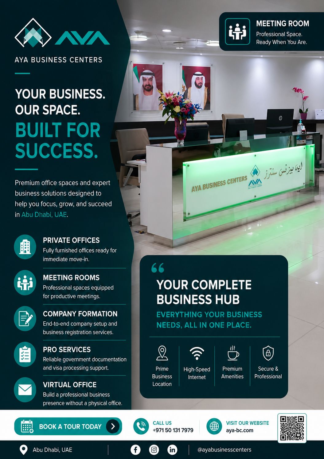 Aya Business Center AD Facebook ad from Aug 10, 2026