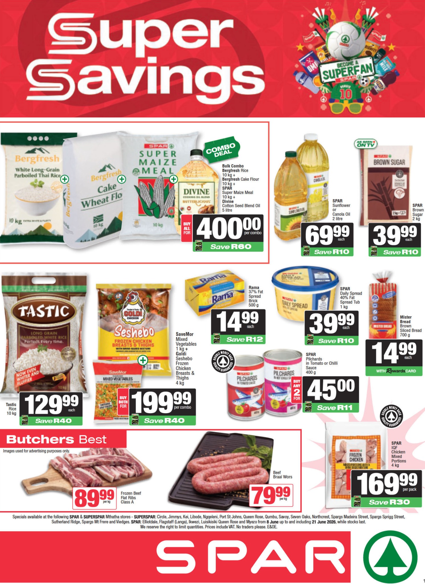 Guzzle Catalogue Specials Facebook ad: SPAR & SUPERSPAR Mthatha: Super Savings (21 June…