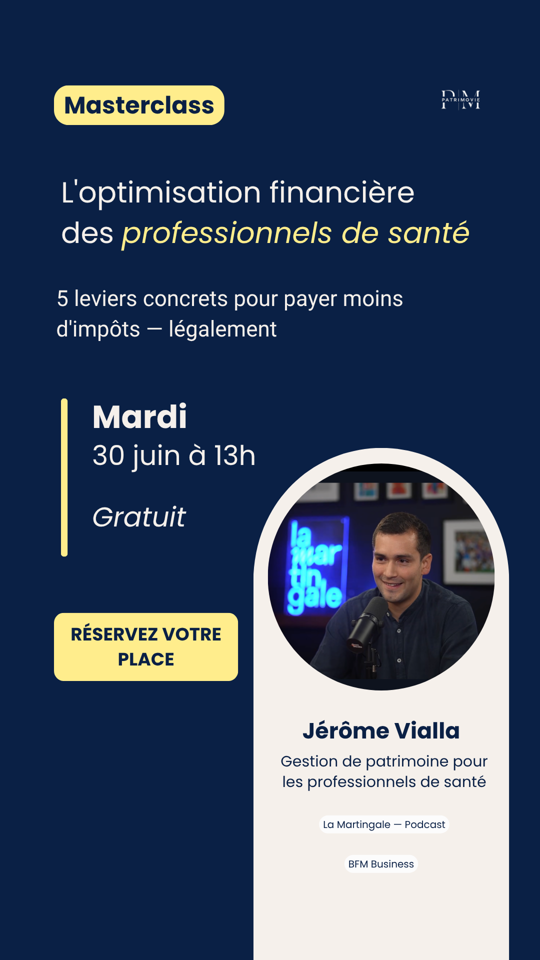 Patrimovie Facebook ad: Professionnels de santé
