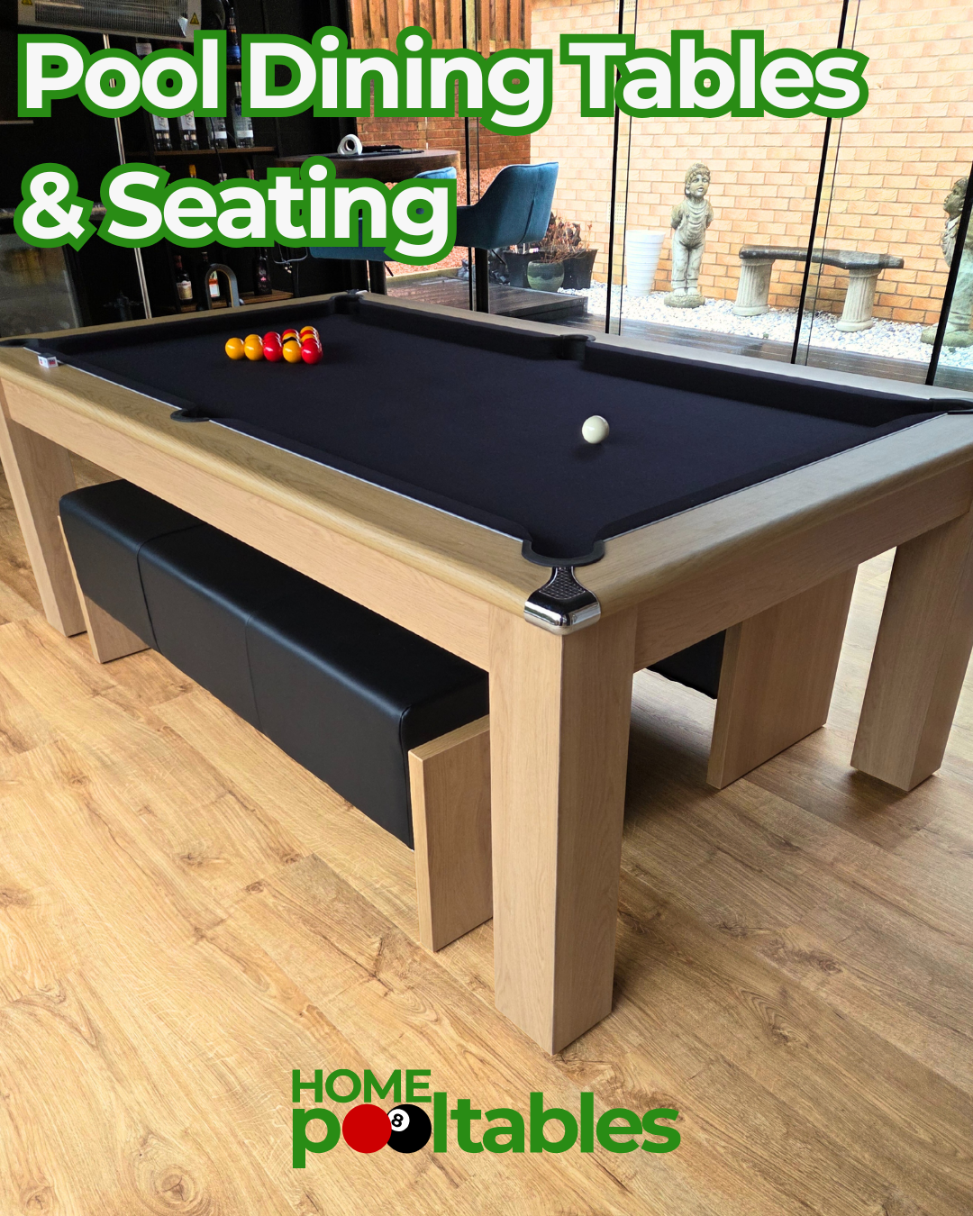 Home Pool Tables Facebook ad: Pool Dining Tables