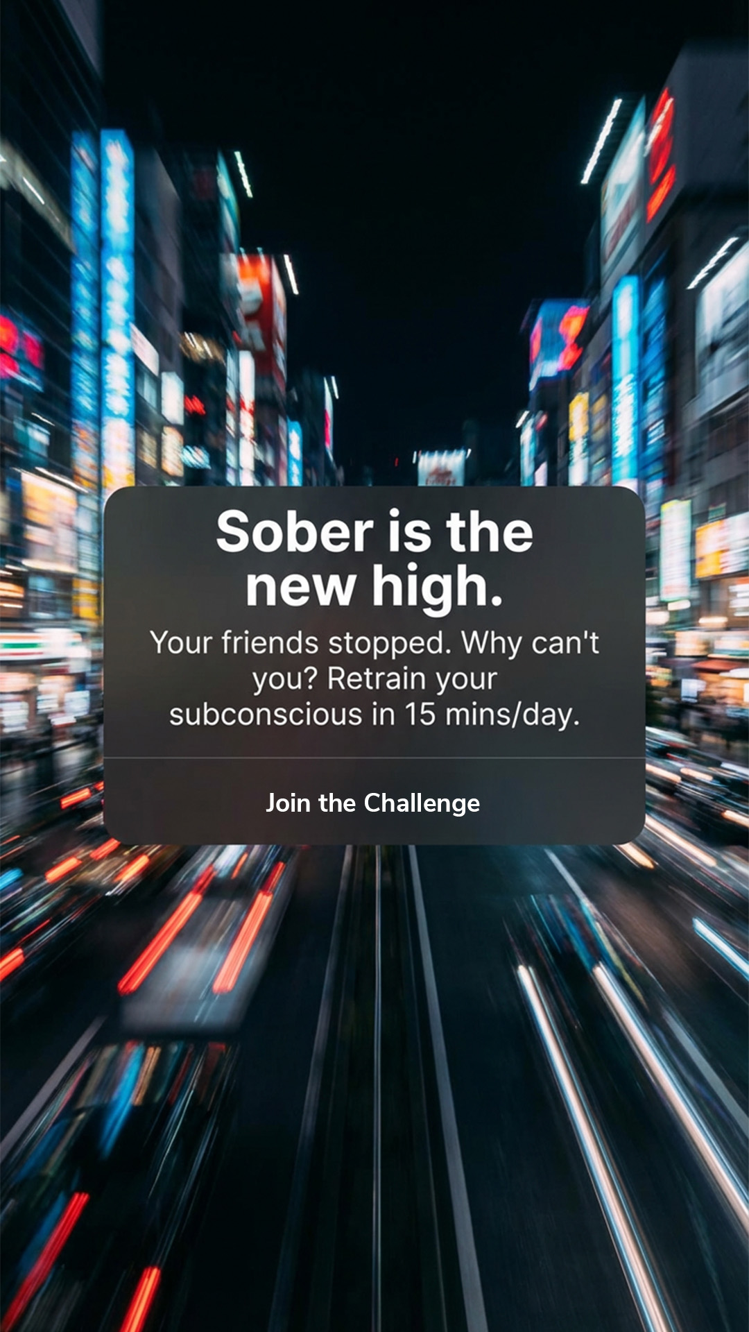 Hypnosis to Stop Drinking Facebook ad