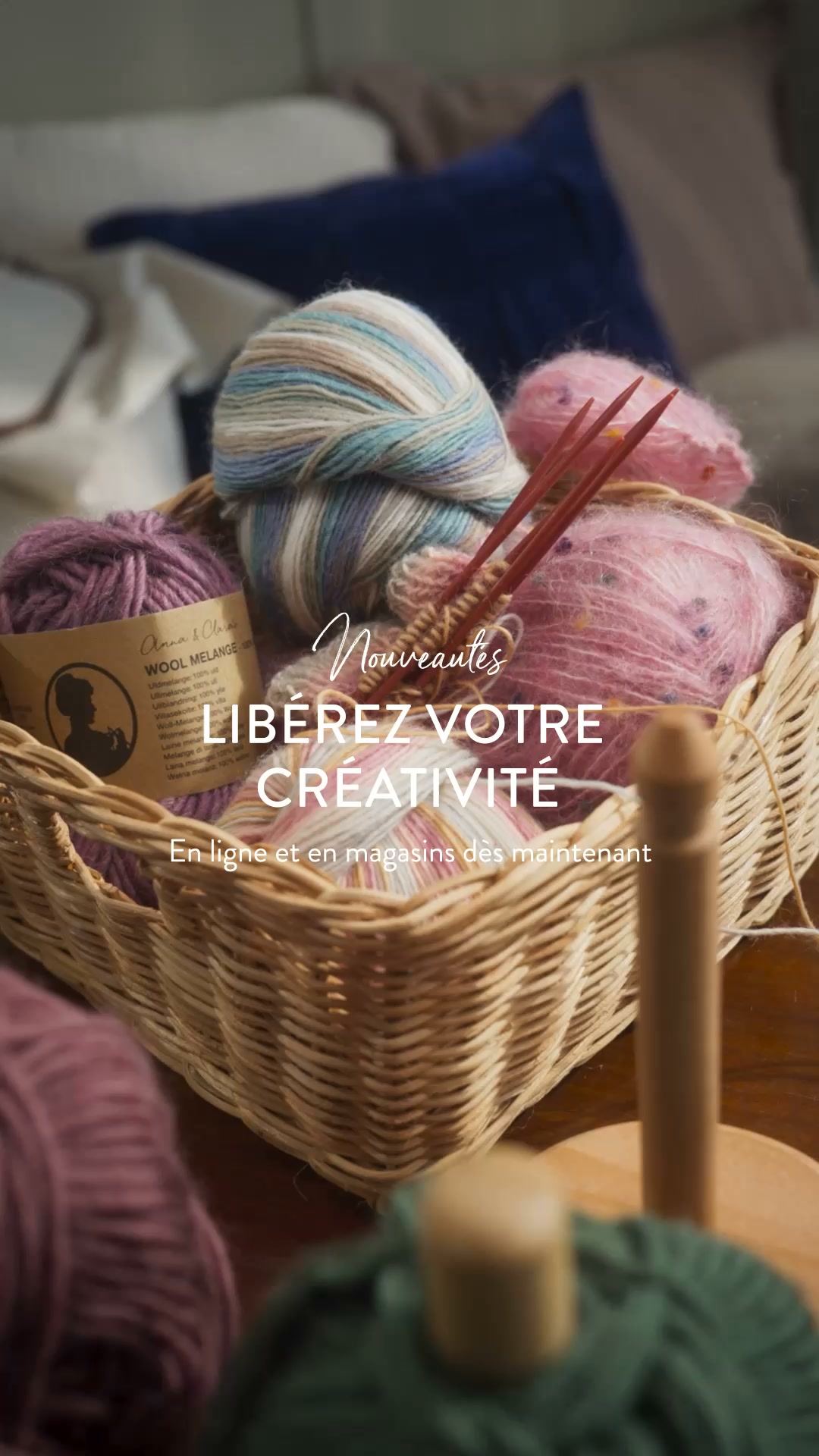 Søstrene Grene Facebook ad: Sélection de fils épais