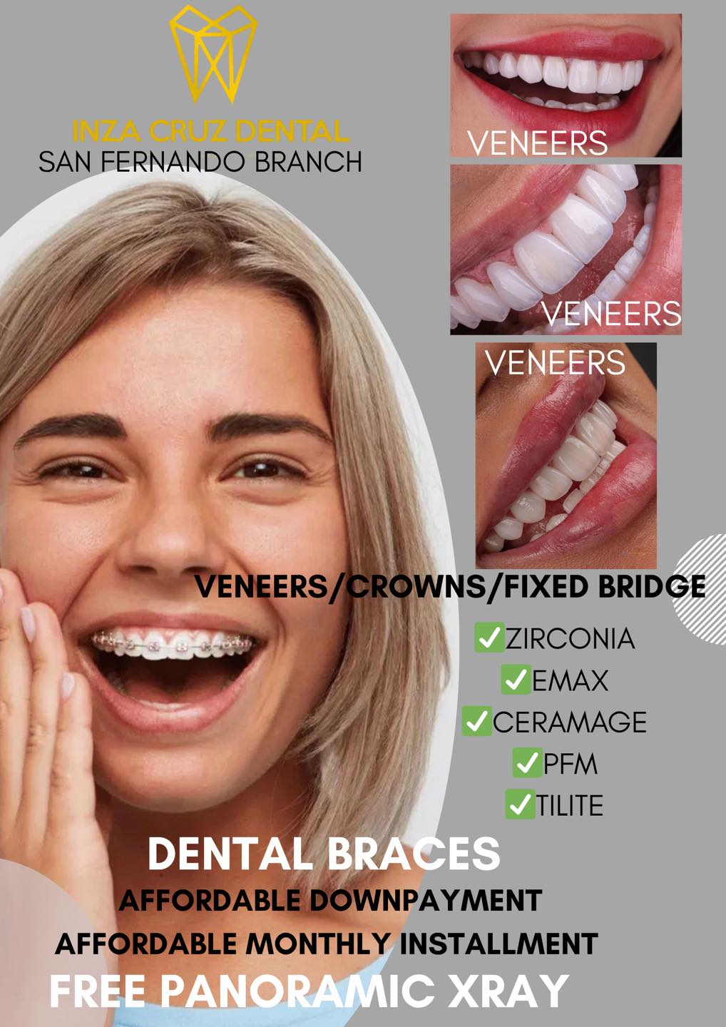 Inza Cruz Dental San Fernando-New Page Facebook ad: Brighten your day and your smile!