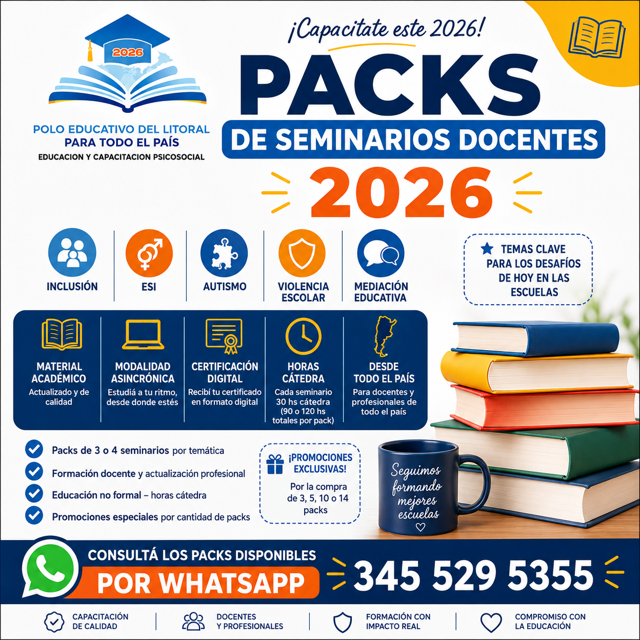 Centro de Capacitaciones Polo Educativo del Litoral Facebook ad: Packs Docentes 2026
