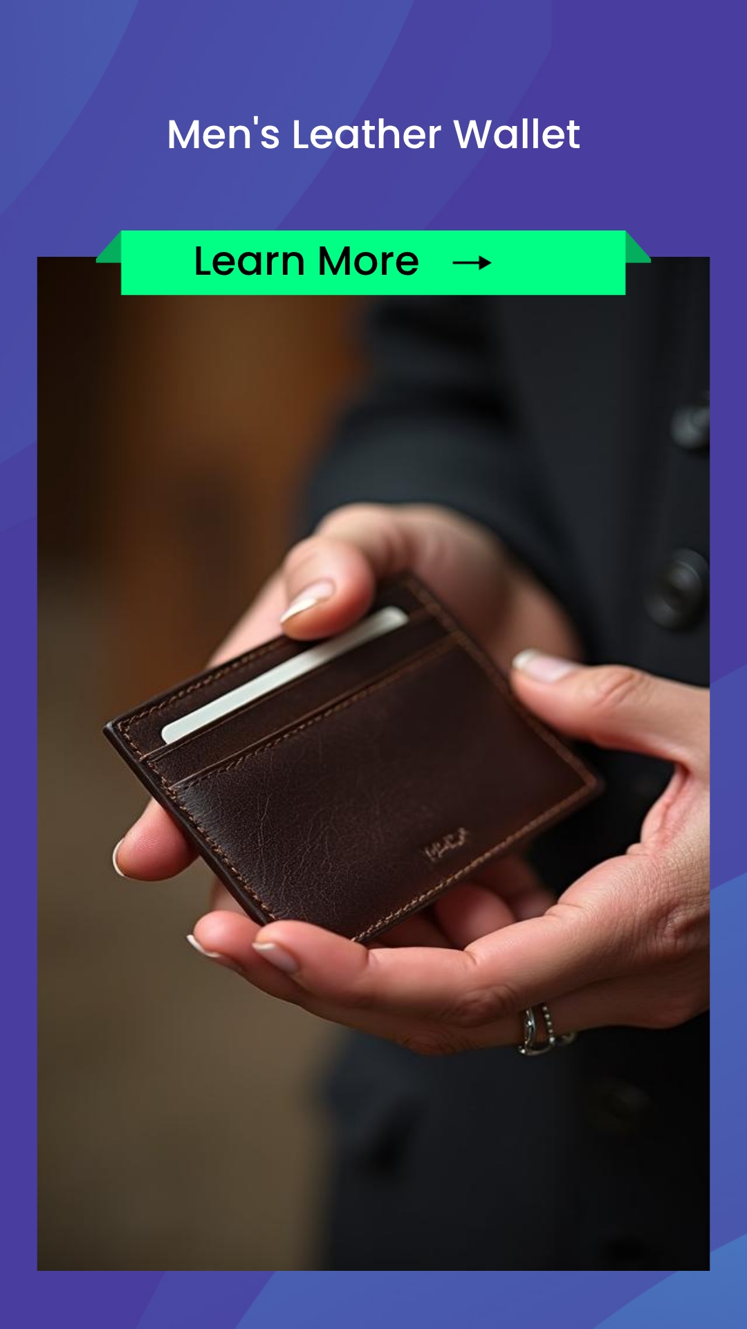 TrendingResults Tracefield Facebook ad: Men's Leather Wallet!