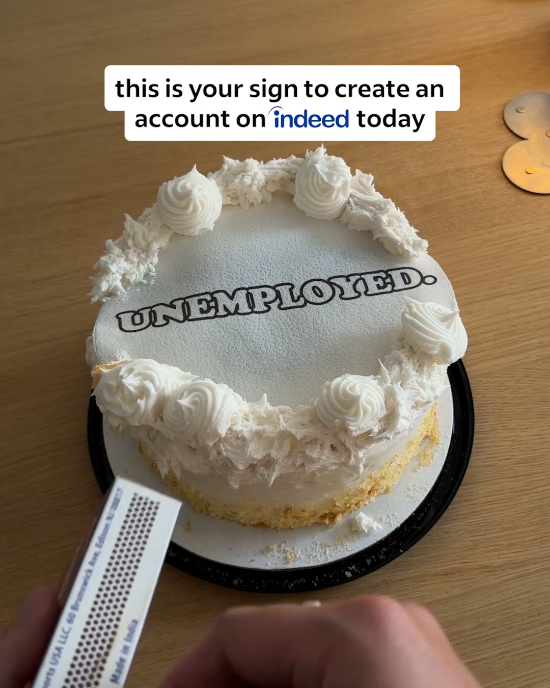 Indeed Facebook ad: Time to get hired AF