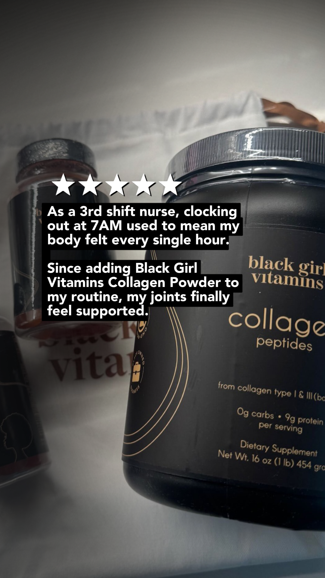 Black Girl Vitamins Facebook ad: BGV Collagen Powder