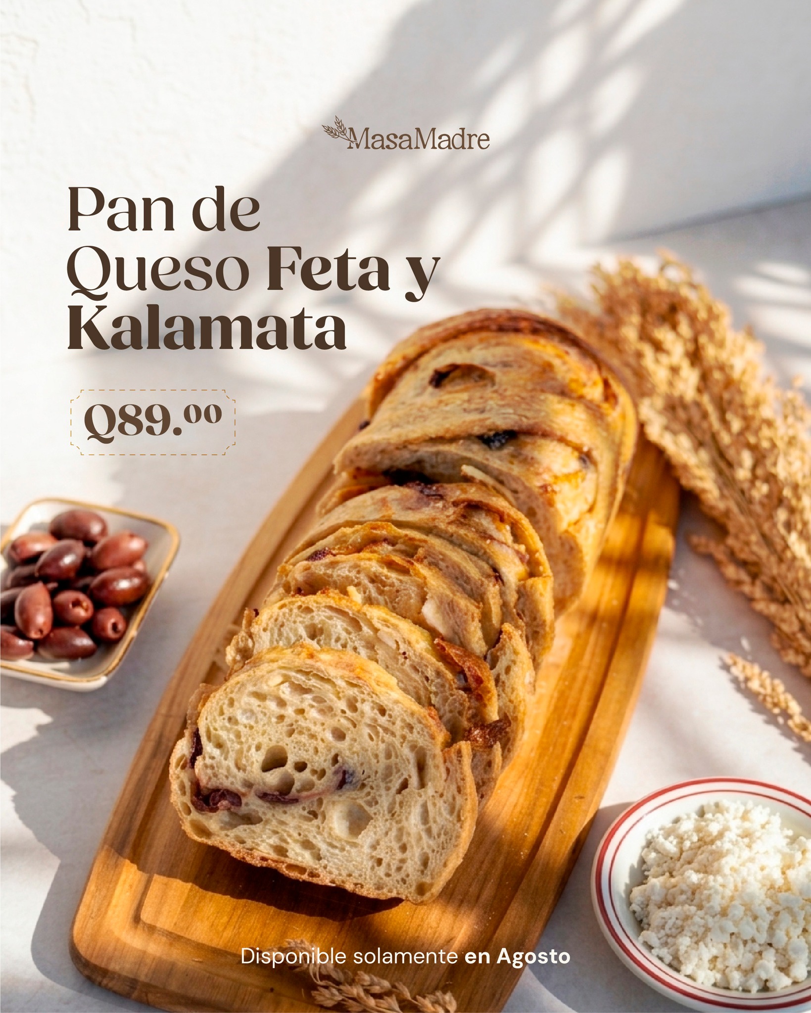 MasaMadre Sourdough Bakery & Deli Facebook ad: ¡AGOSTO TIENE PAN NUEVO!