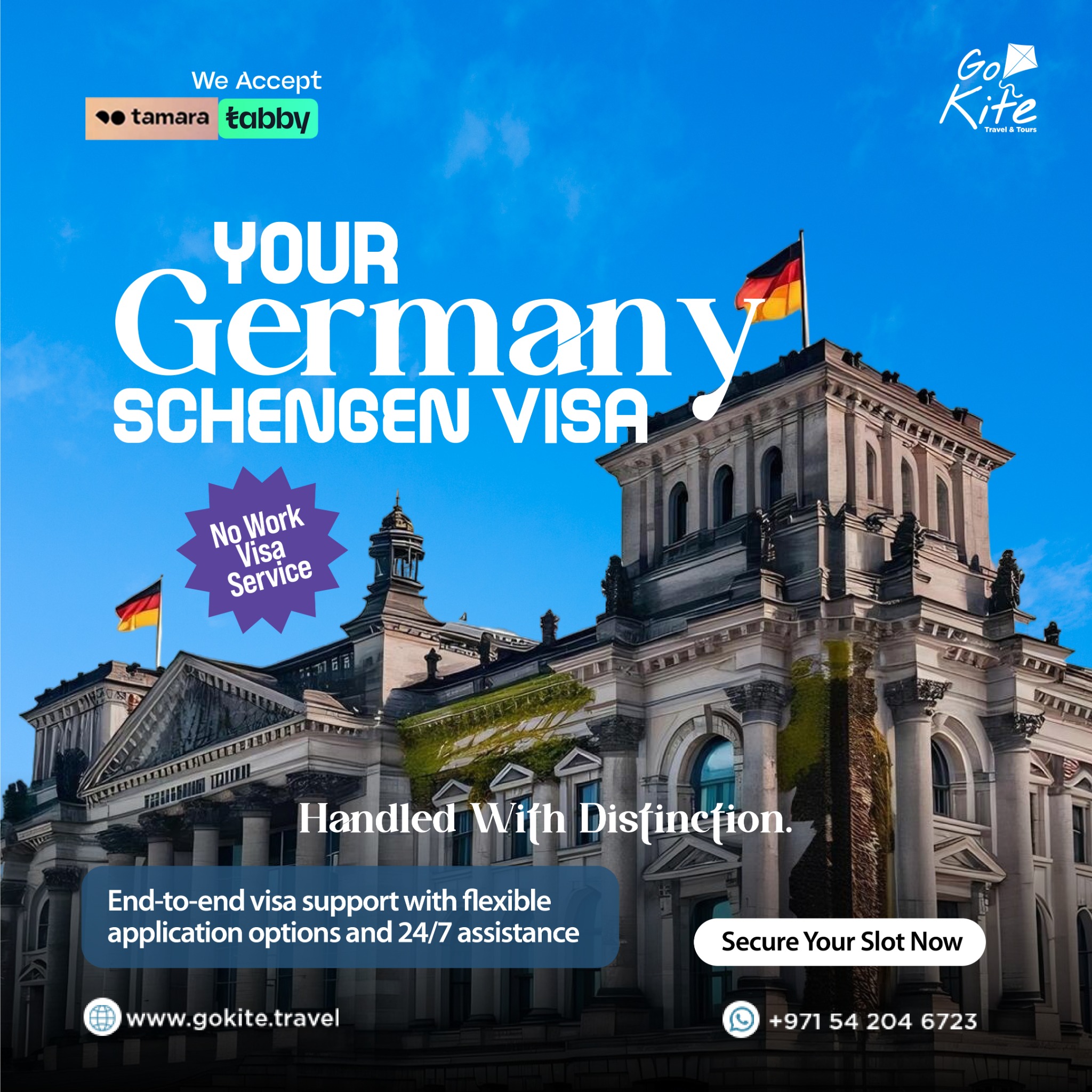 Go Kite Travel Facebook ad: Germany Schengen Visa