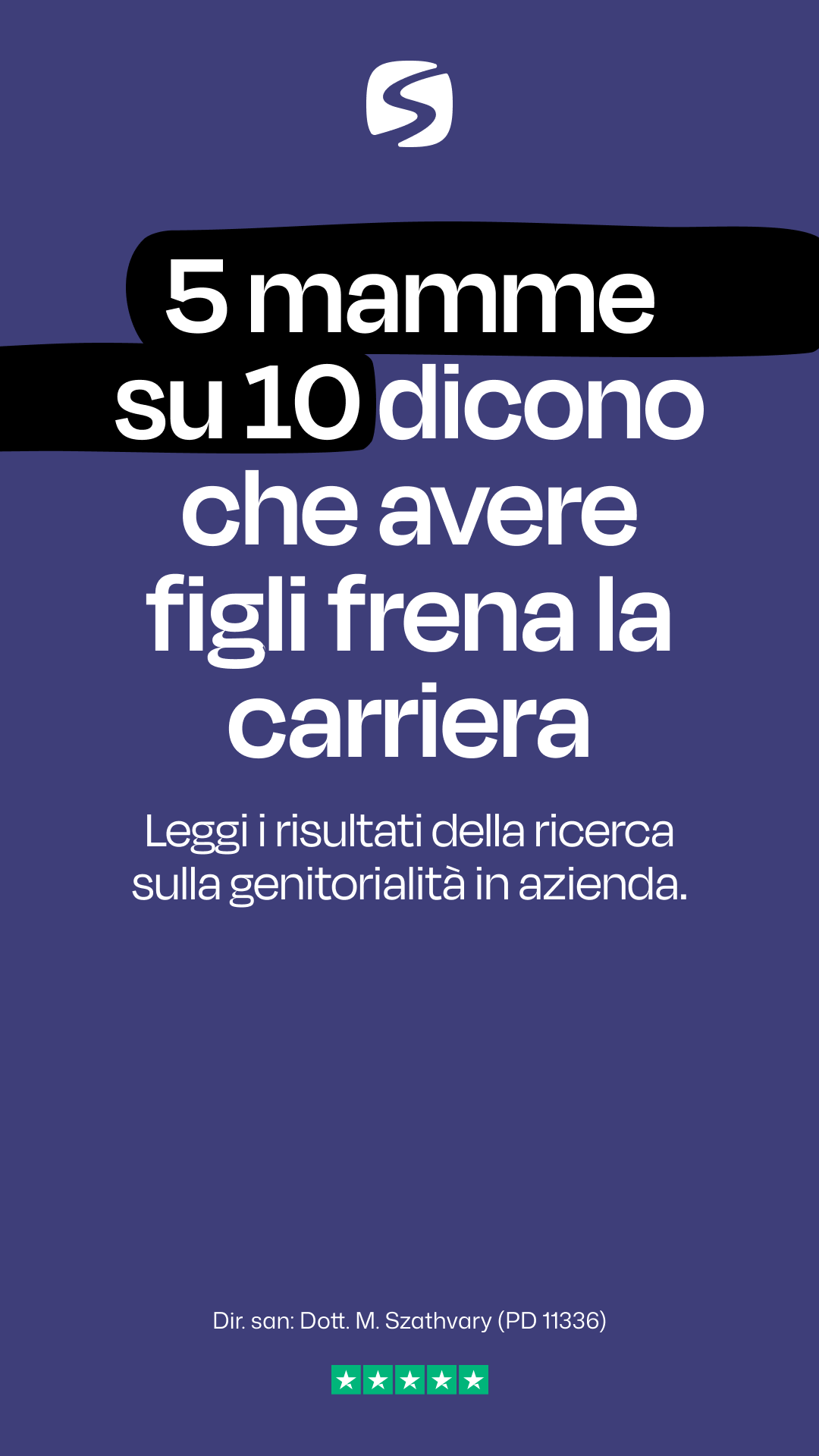 Serenis Facebook ad: 5 mamme su 10: carriera frenata dai figli.
