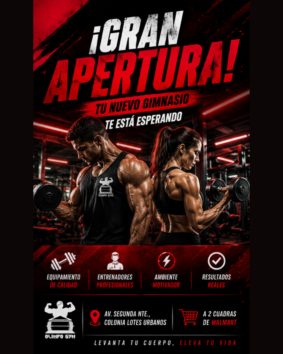 Olimpo Gym Facebook ad: Comunicate