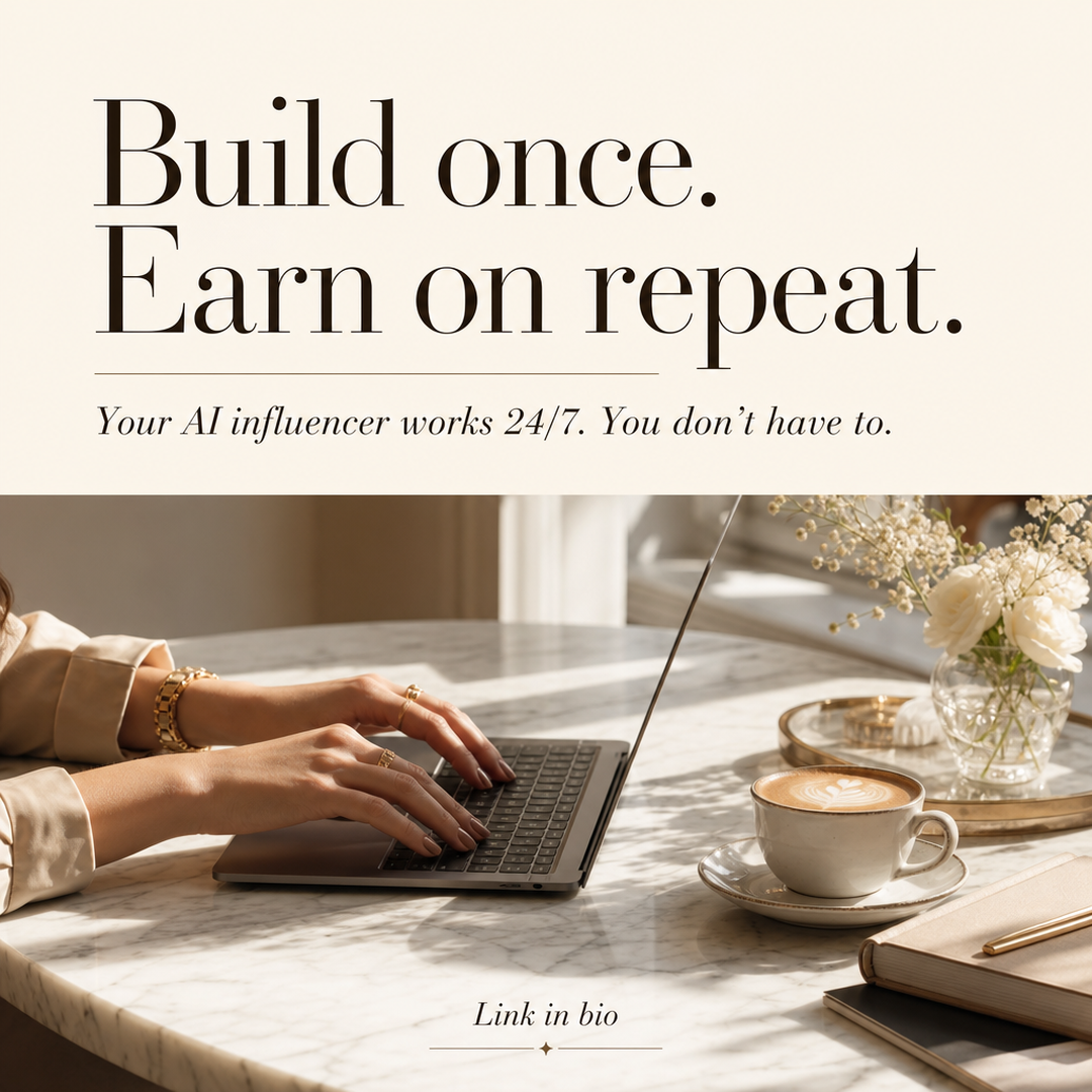 Influai Masterclass Facebook ad: Build an AI Influencer Business