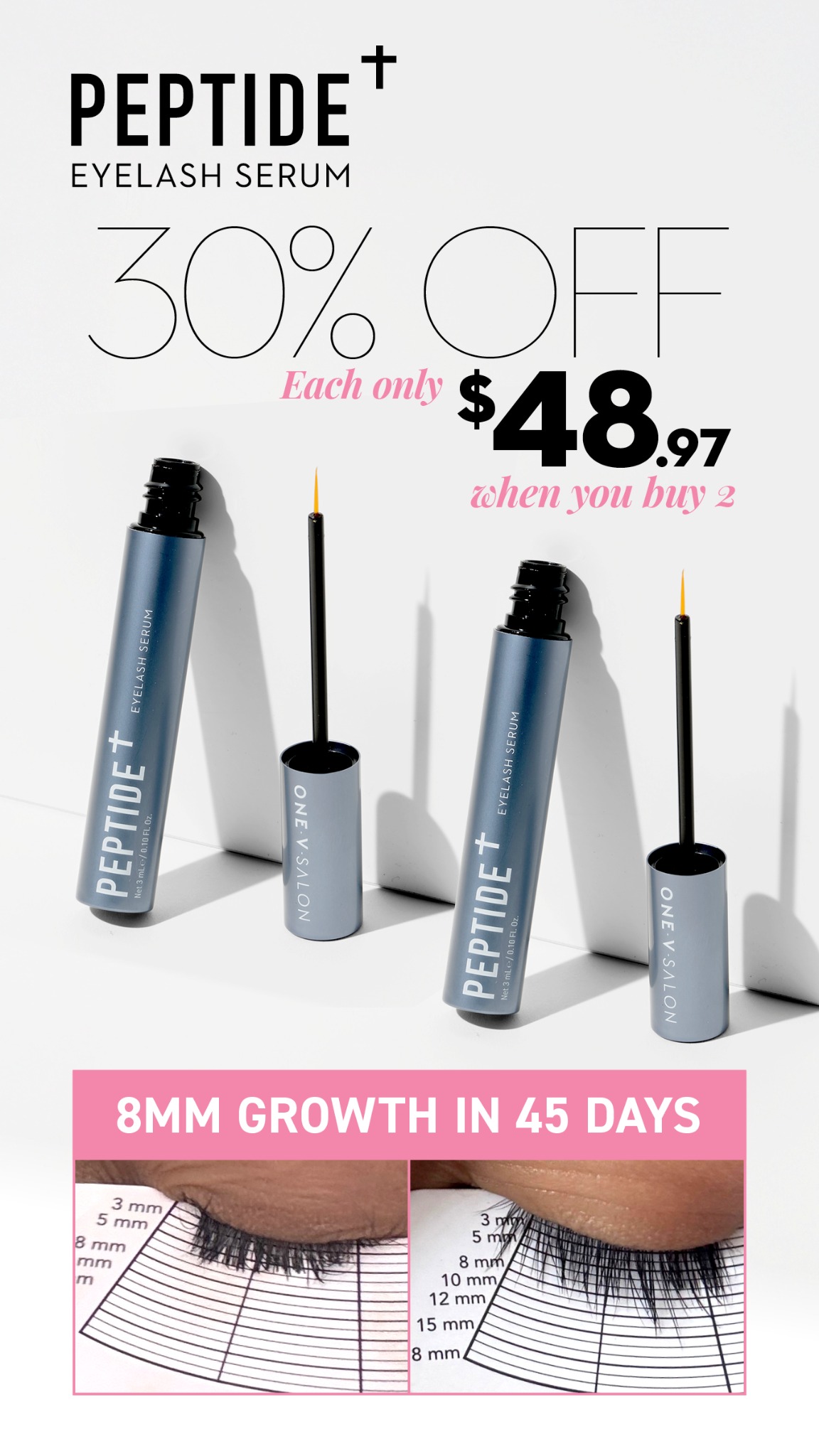 One V Salon Facebook ad