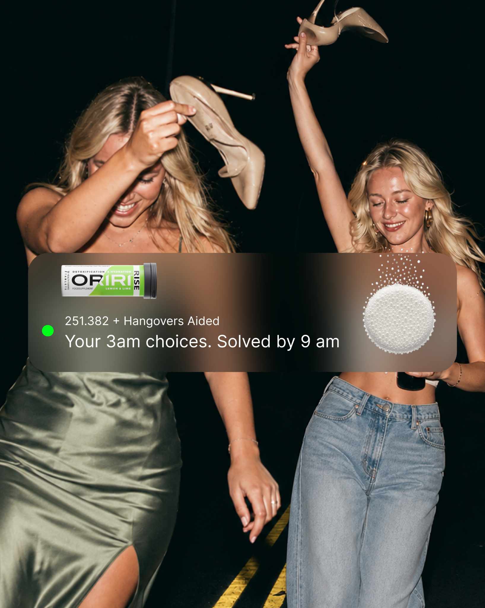 ORIRI Facebook ad: Hangover? We’ve Got You Covered.