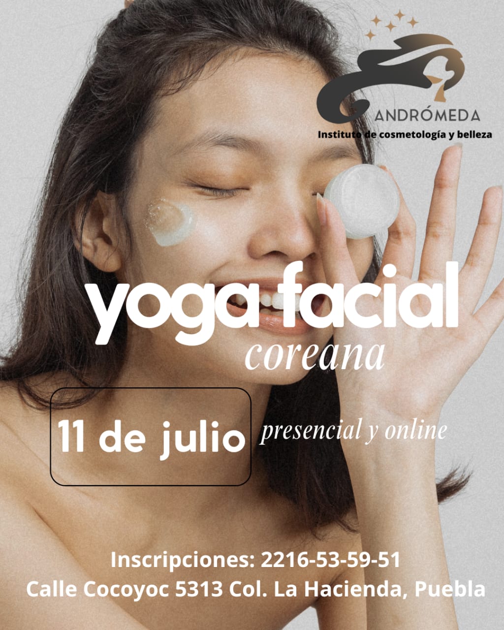 Andrómeda Instituto de cosmetología y belleza Facebook ad: Rejuvenece, relájate y renueva tu piel