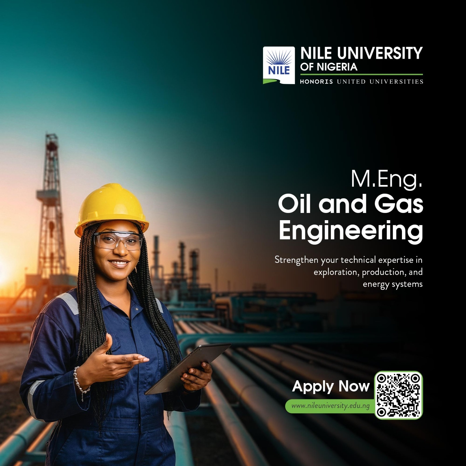 Nile University of Nigeria Facebook ad: Be the Engineer the Industry Needs