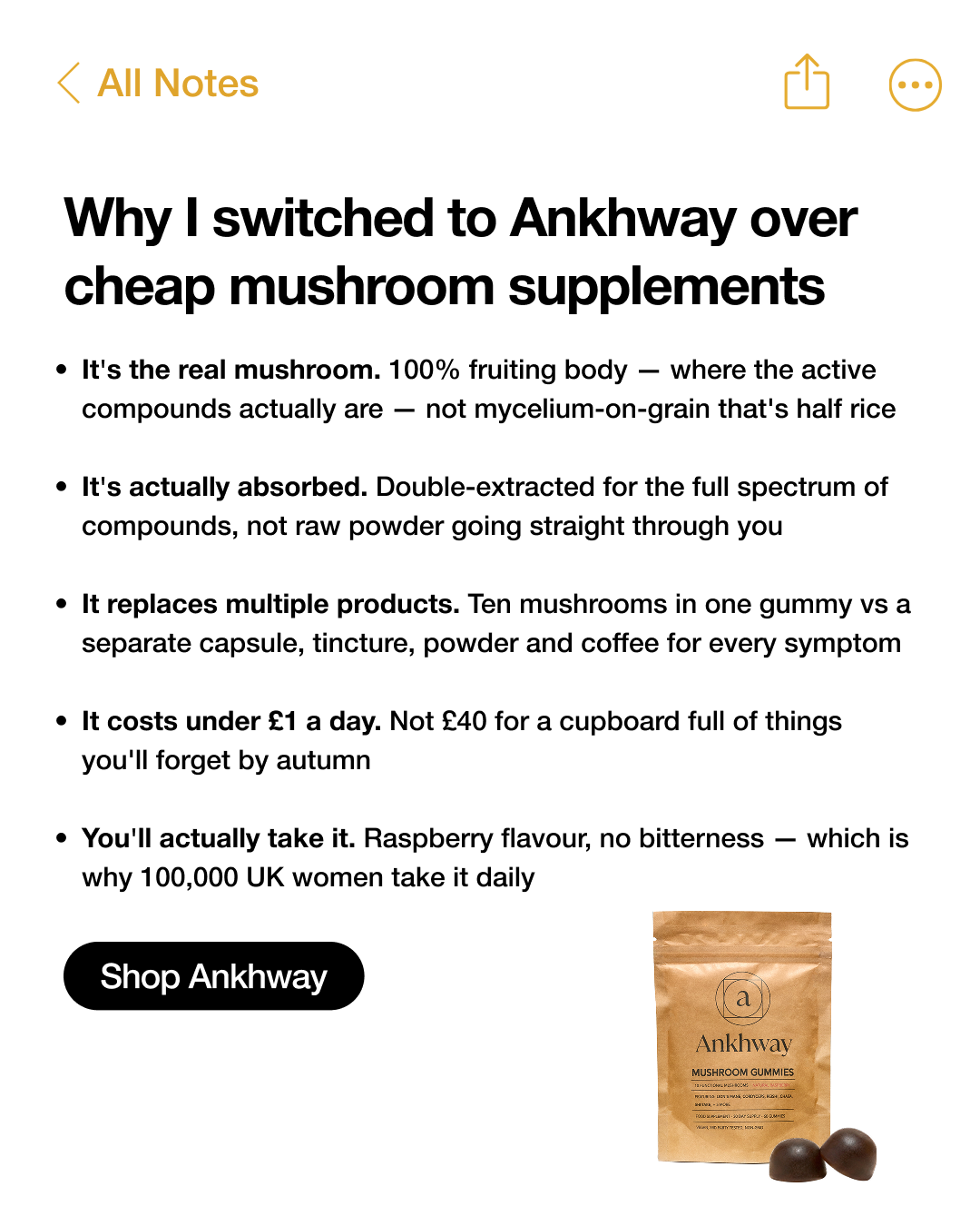 Ankhway Facebook ad