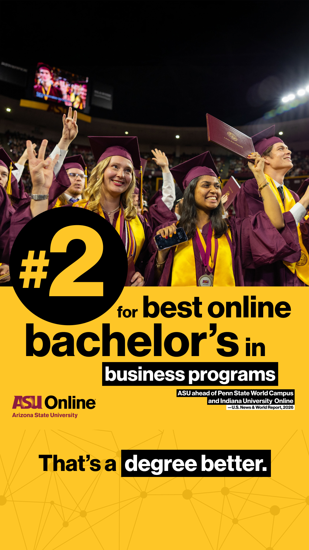 ASU Online Facebook ad