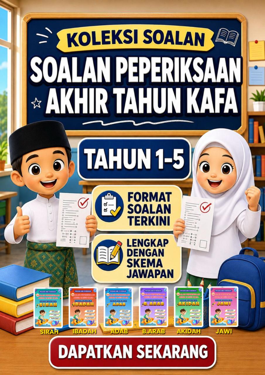 Cemerlang KAFA Facebook ad: 12 Set Soalan KAFA, RM30