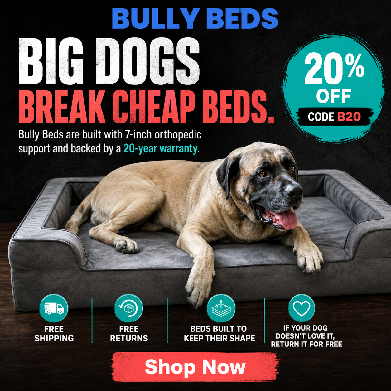Bully Beds Facebook ad