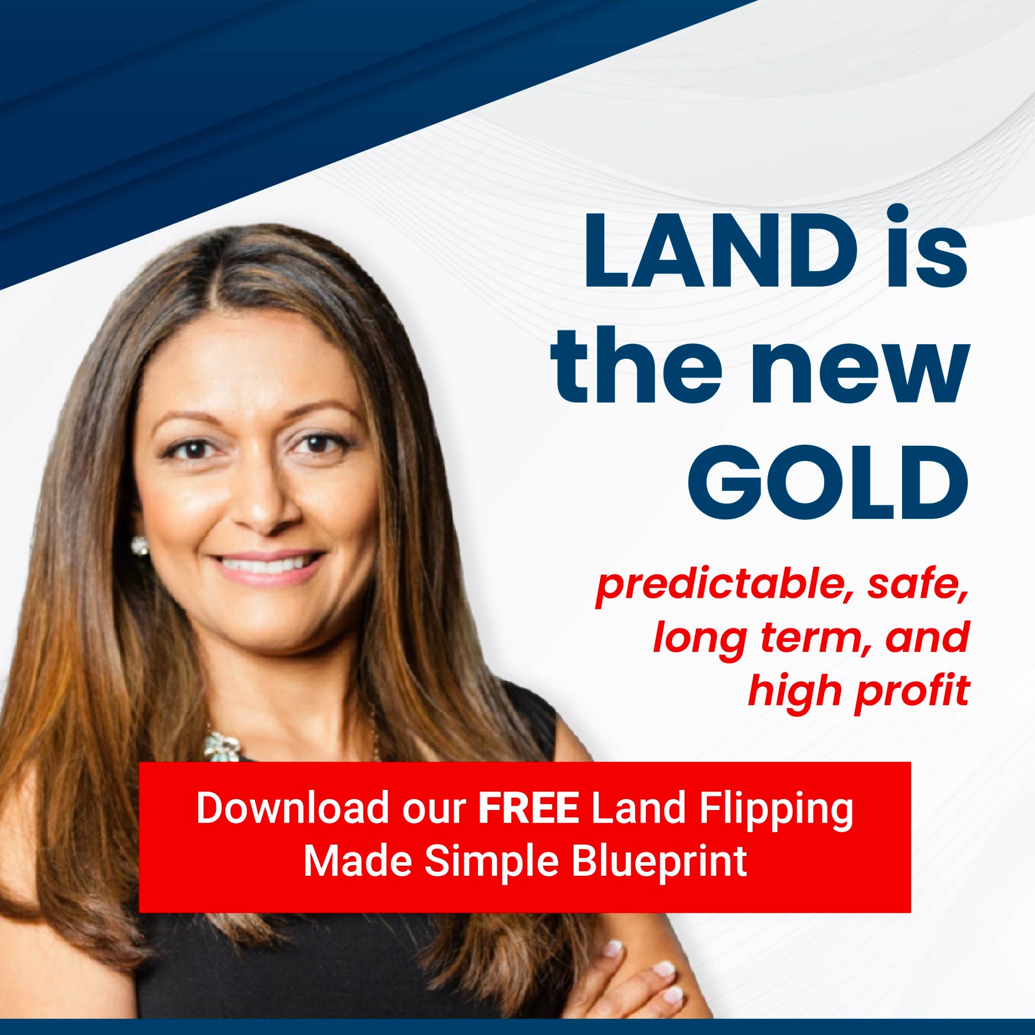 The Land Flipping Class Facebook ad: FREE Land Flipping 30 Day Blueprint