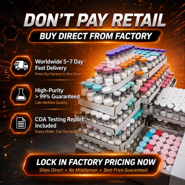 Peptide Innovation Hub Facebook ad: 99%+ Ultra-Pure Peptides | Factory Direct | Global Shipping