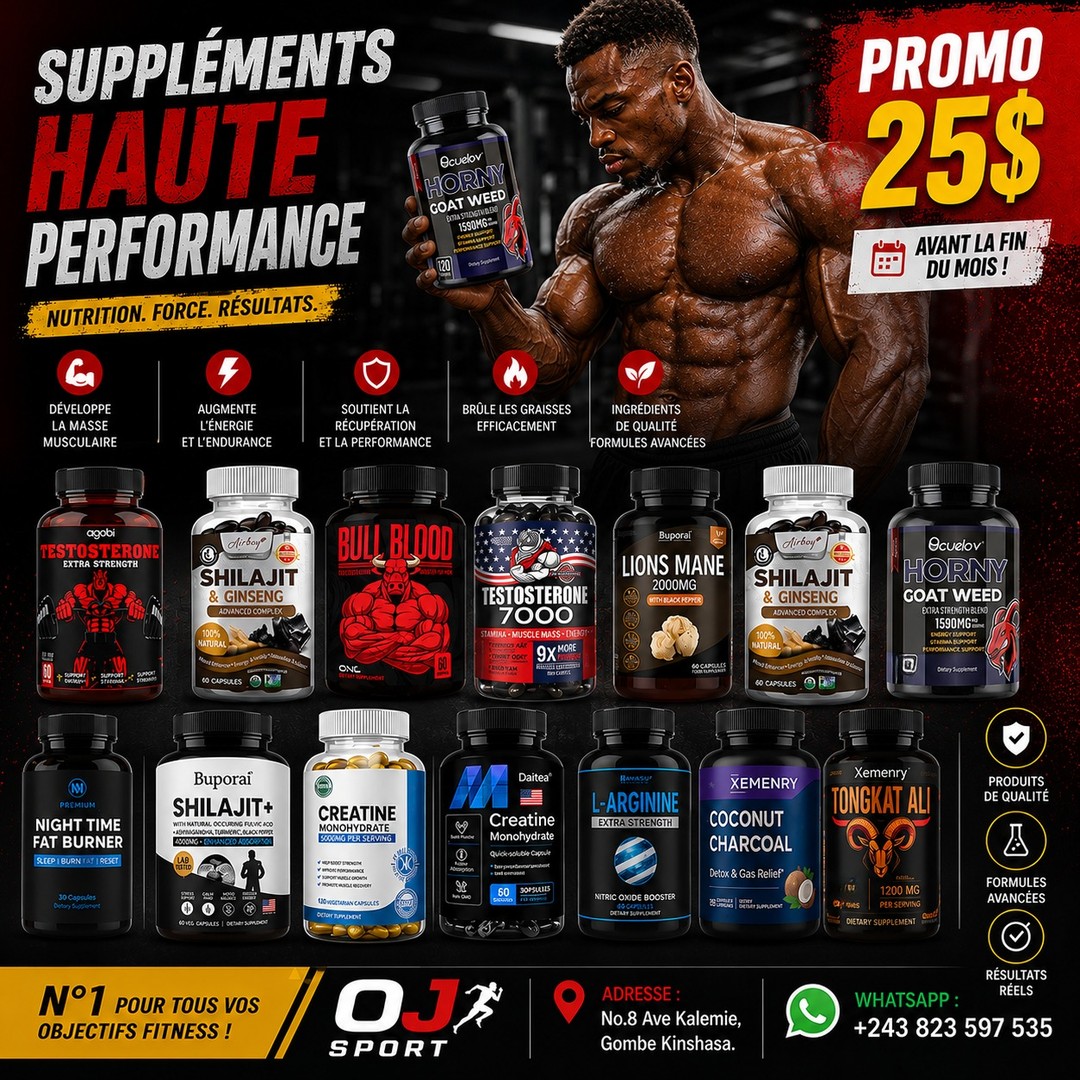 OJ Sport Facebook ad: Produits Testo