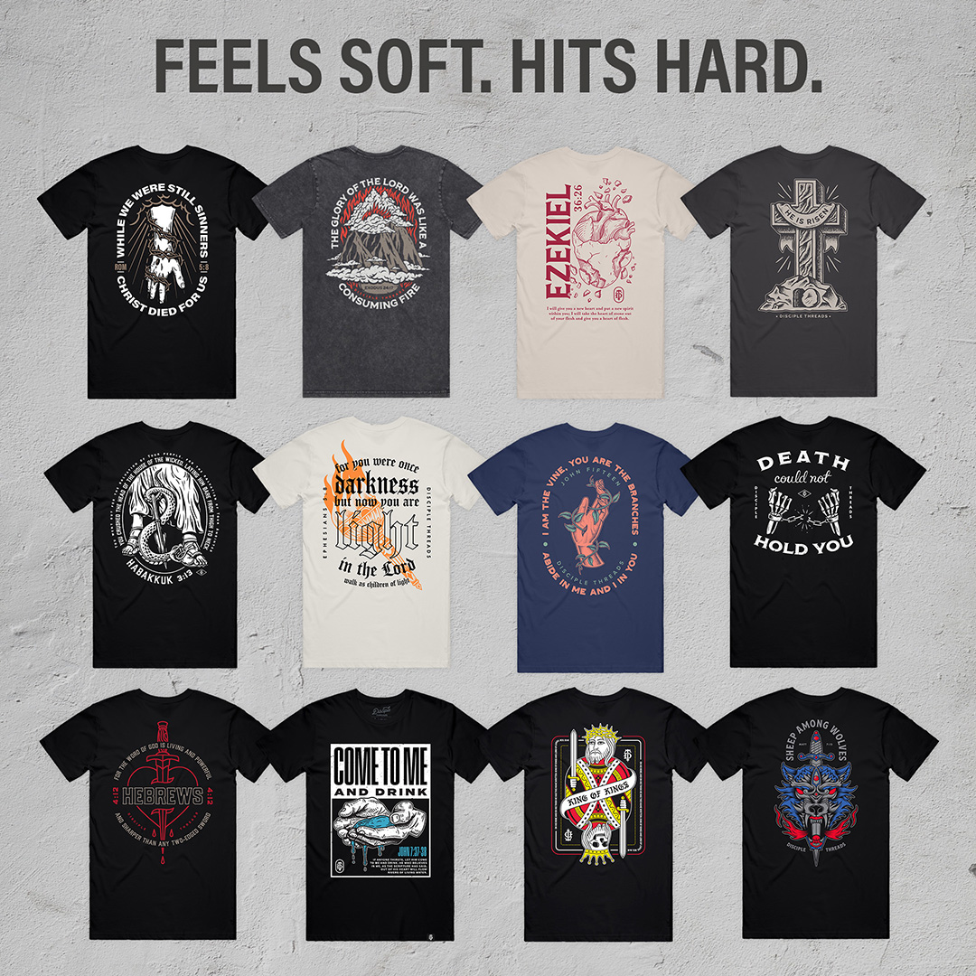 Disciple Threads Facebook ad: Soft Fit. Sharp Message.