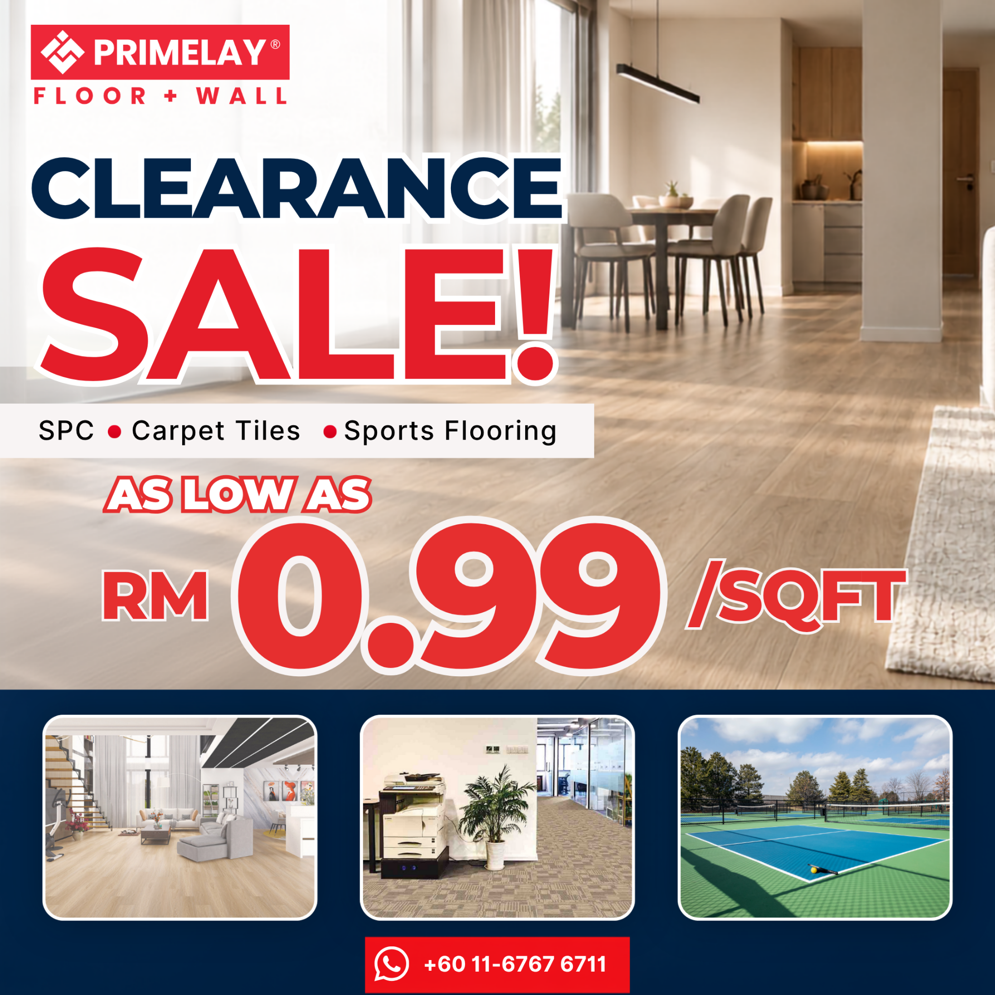 Primelay Flooring Facebook ad: Spec It Before Someone Else Takes It.