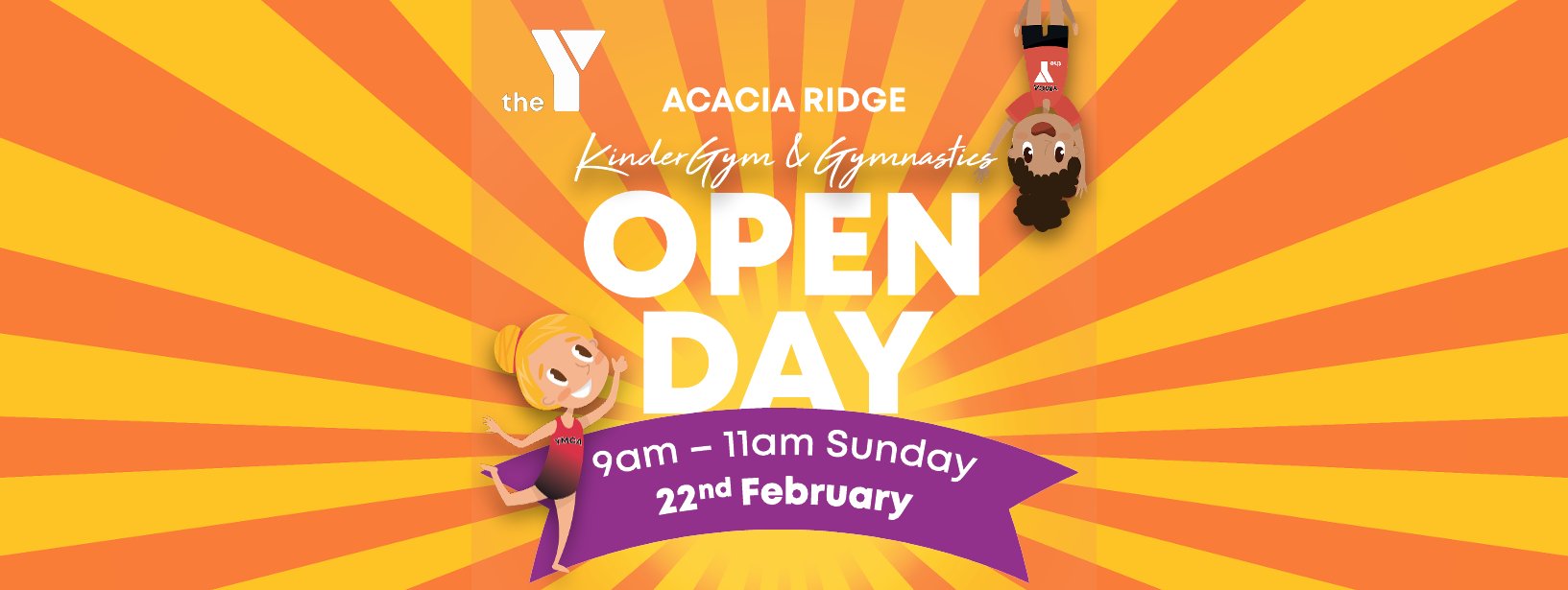 YMCA Gymnastics QLD Facebook ad: the Y Acacia Ridge Gymnastics OPEN DAY
