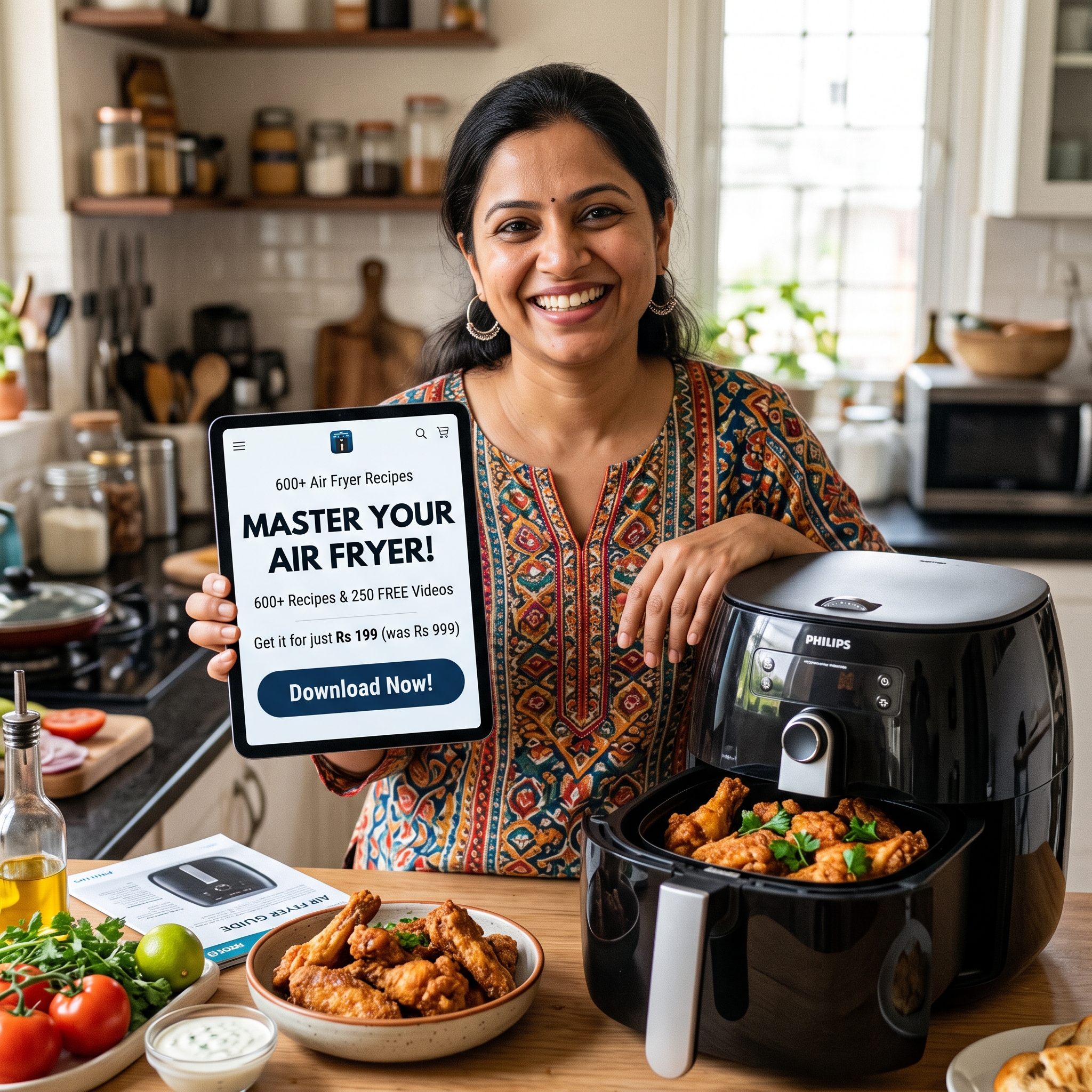 Digimockup Facebook ad: 600+ Air Fryer Recipes for Every Meal