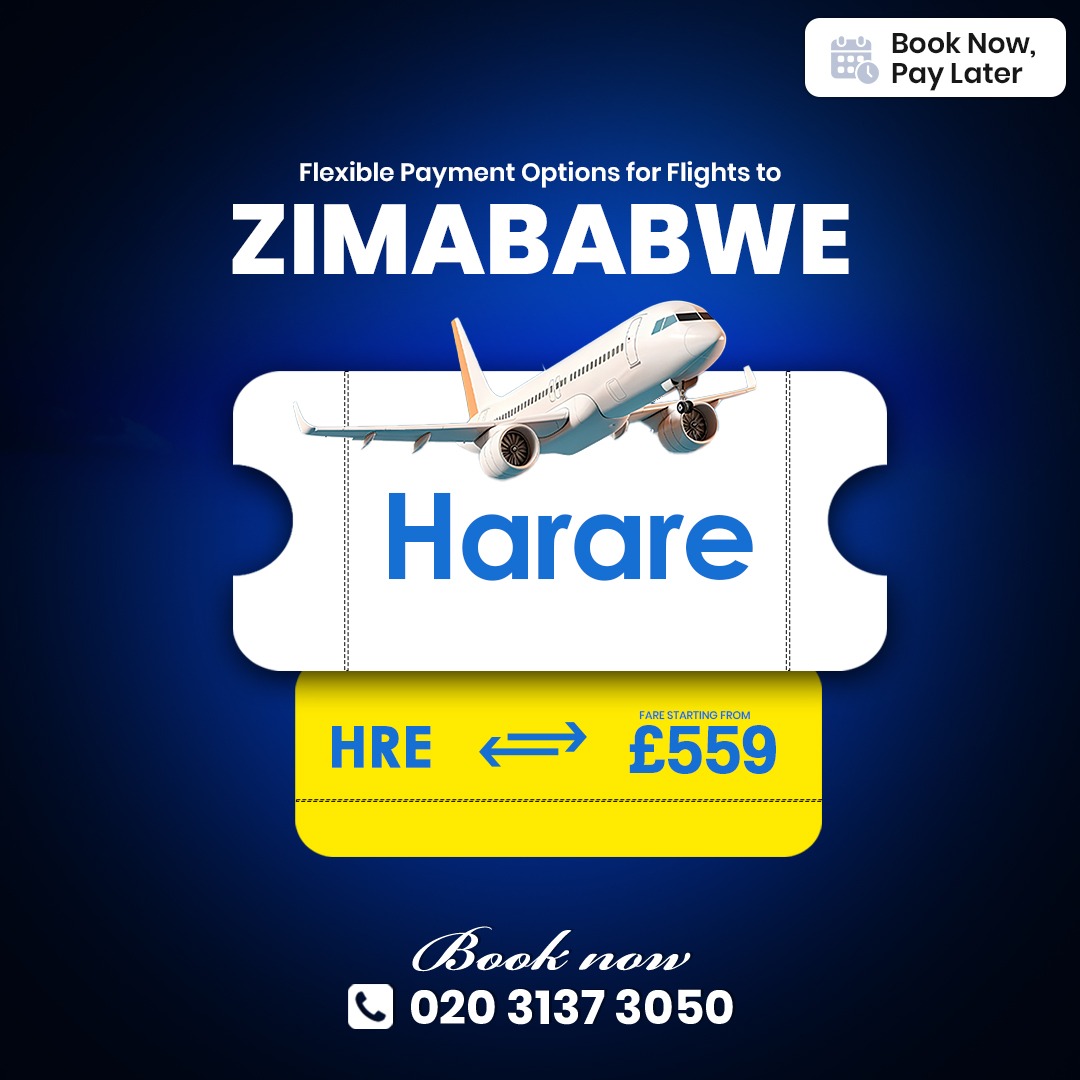 Travelhouseuk.co.uk Facebook ad: Flights to Harare Made Simple & Stress-Free